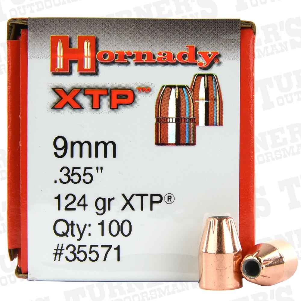  Hornady 9mm .355 Bullet 124gr Xtp