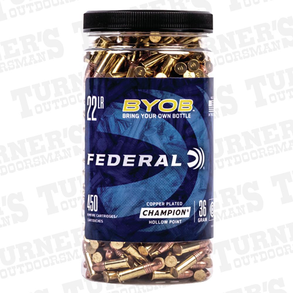  Federal .22 Lr Byob 36 Grain Copper Hollow Point 450 Rounds