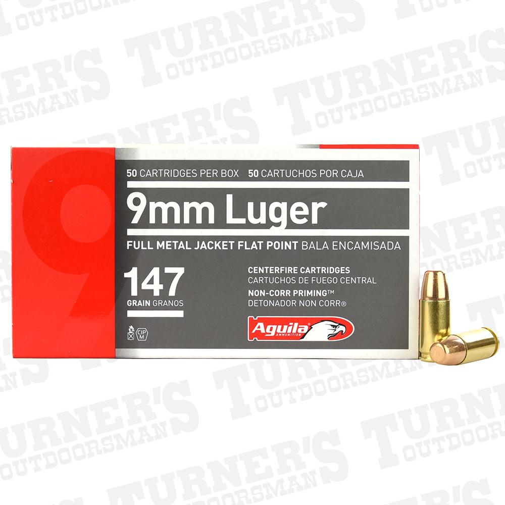  Aguila 9mm 147 Grain Flat Point Fmj 50 Rounds