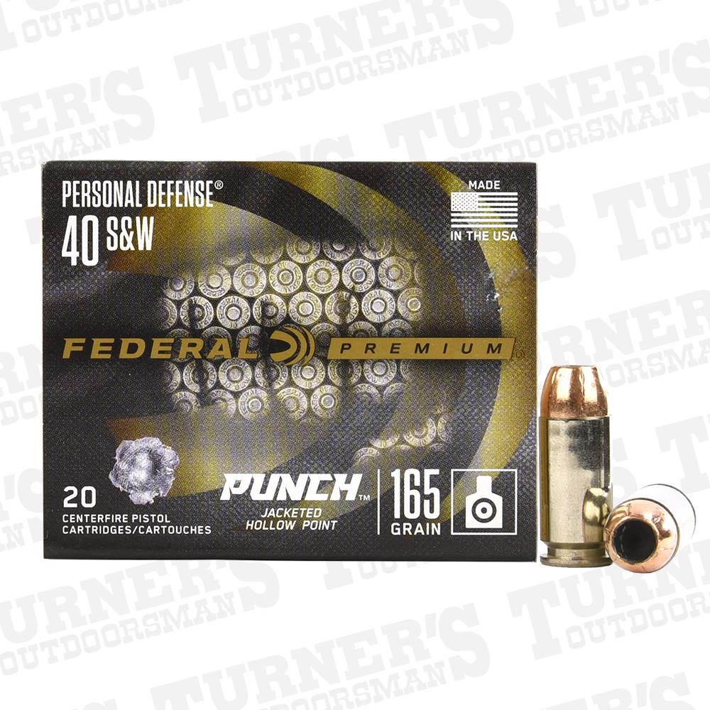  Federal Punch .40s & W 165 Grain Jhp, 20 Rounds