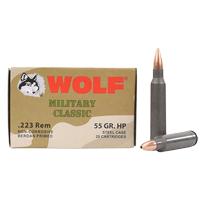 Wolf Military Classic .223 Rem 55 Grain HP Bi-Metal, 20 Rounds