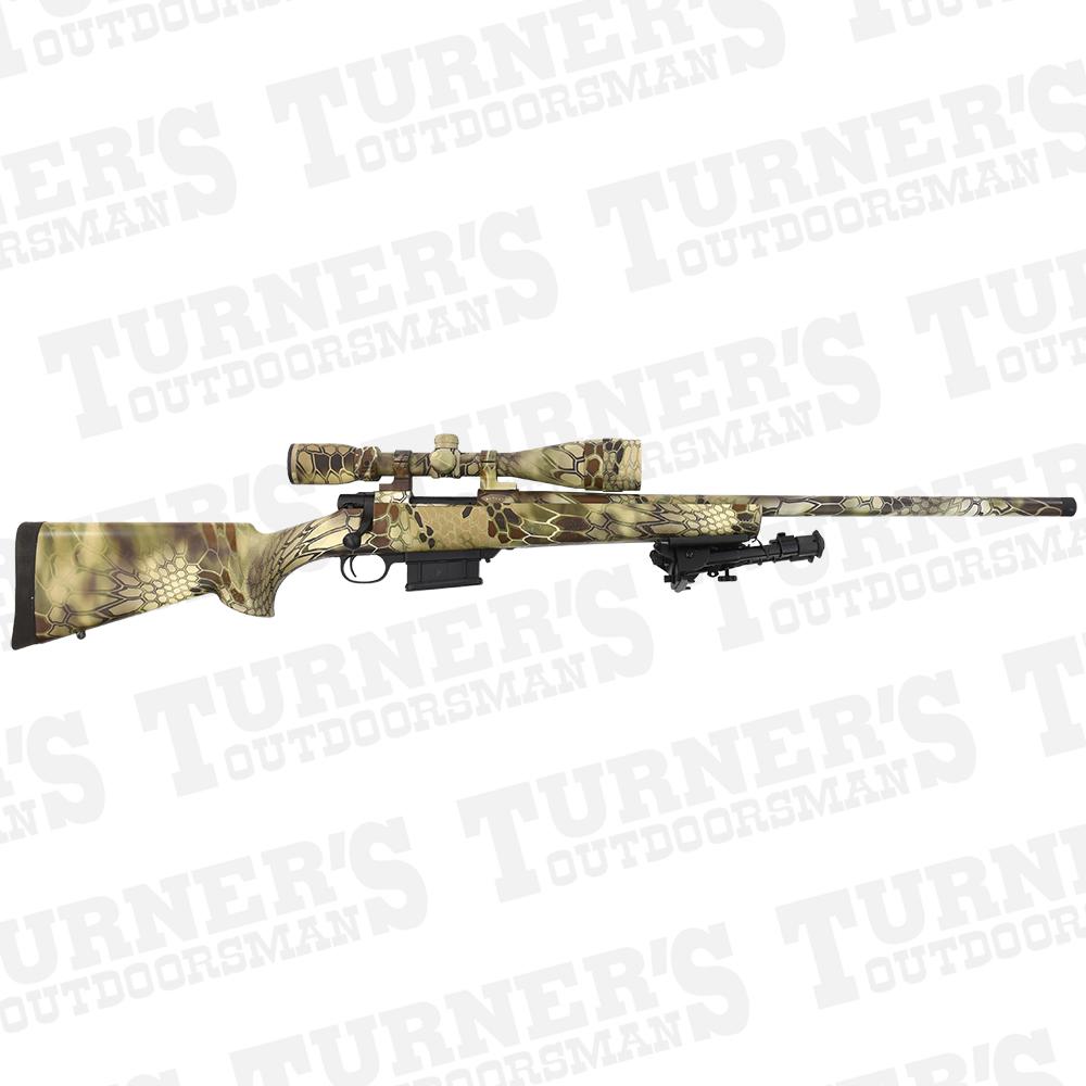 Camouflaged Sniper Rifle with Scope Stock Image - Image of