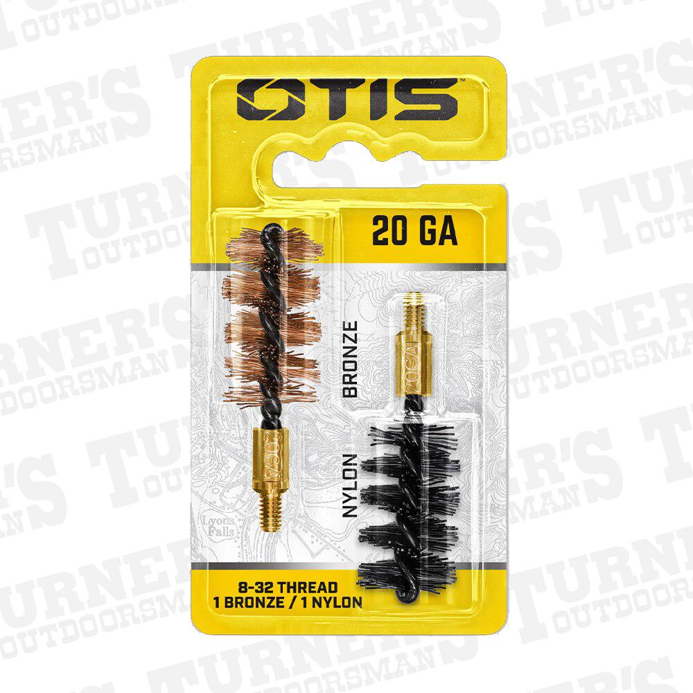  Otis 20 Ga Bore Brush 2 Pack (1 Nylon/1 Bronze)