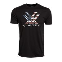 Vortex Stars And Stripes T-Shirt, Black (Item #121-13-BLK-LRG)