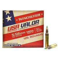 Winchester USA Valor M855 5.56MM 62 Grain FMJ, 125 Rounds