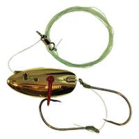 Krippled USA Anchovy Barbless Tandem, Gold
