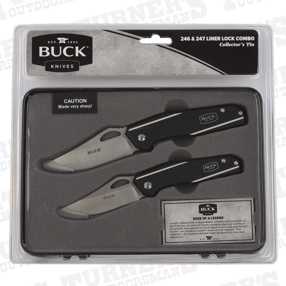  Buck 246/247 Liner Lock Combo Collector's Tin