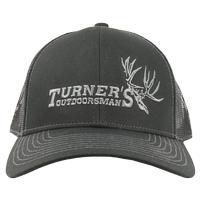Turner's Outdoorsman Trucker Hat, Black W/Black Mesh