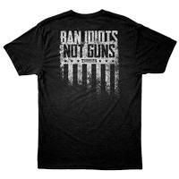 Turner's Outdoorsman Ban Idiots T-Shirt, Black (Item #A2766-01TO-2X)