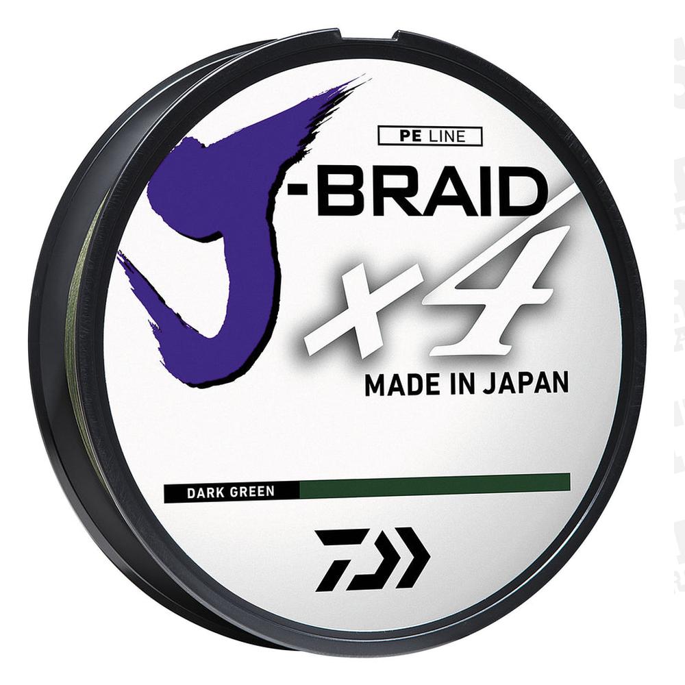  Daiwa J- Braid X4 Braided Line Dark Green, 150 Yards