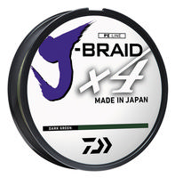 Daiwa J-Braid X4 Braided Line Dark Green, 150 Yards