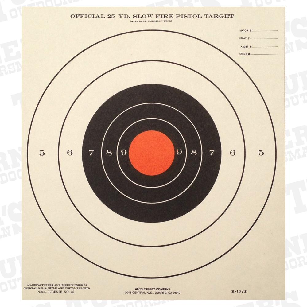  Alco Tag Paper Shooting Target, Slow Fire Bullseye