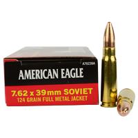 American Eagle 7.62x39 Soviet 124 Grain Full Metal Jacket 20 Round Box