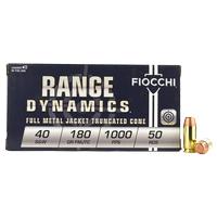 Fiocchi Range Dynamics 40S&W 180 Grain FMJTC, 50 Round