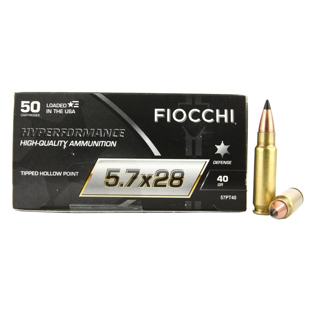  Fiocchi Hyperformance Defense 5.7x28mm 40 Grain Thp, 50 Round