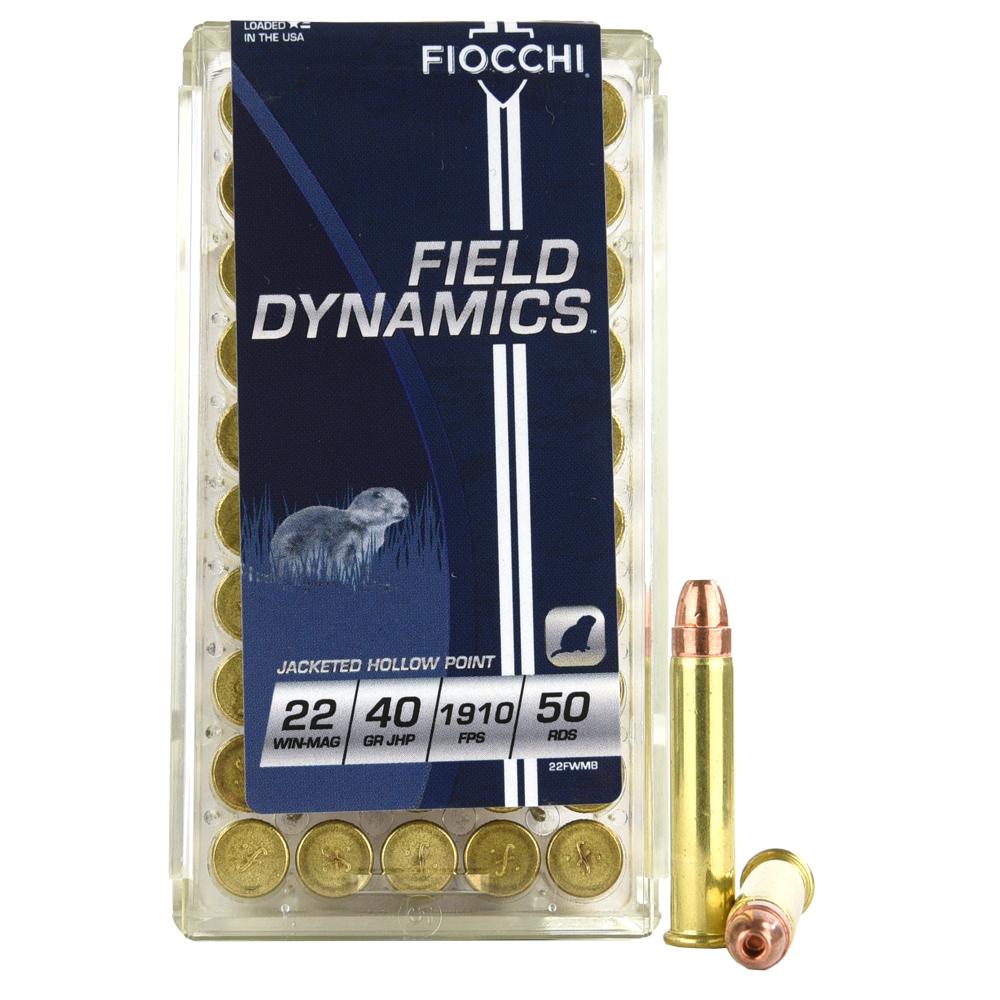  Fiocchi Field Dynamics 22 Win Mag 40 Grain Jhp 50 Rounds