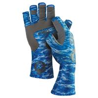 Fish Monkey Half Finger Guide Glove, Blue Water Camo (Item #FM11-BLWTRCAM-2XL)