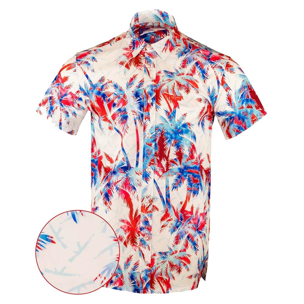 AK Button メンズウェア Retro-Rifle L AK's and Vacays Button Down, White