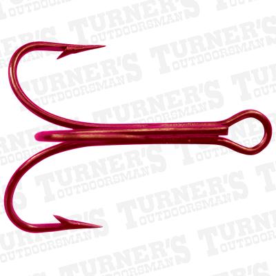  Mustad Red Treble Hook, 5 Pack