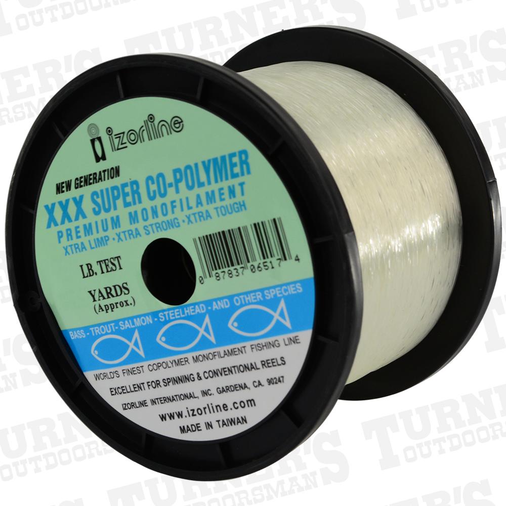 Turner's Outdoorsman  Izorline Izorline XXX Super Mono Clear 1lb Spool 12lb