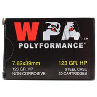 Wolf Polyformance 7.62x39 123 Grain Hollow Point 20 Rounds
