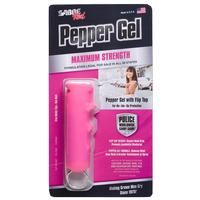 Sabre Defence Pepper Gel Flip Top with Finger Grooves Pink