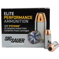 Sig Sauer 9MM 124 Grain V-Crown Jacketed Hollow Point 20 Round Box