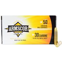 Armscor 30 Carbine 110 Grain Full Metal Jacket 50 Round Box