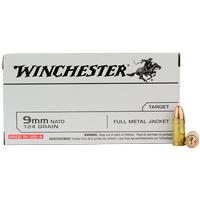 Winchester White Box 9MM 124 Grain Full Metal Jacket 50 Round Box